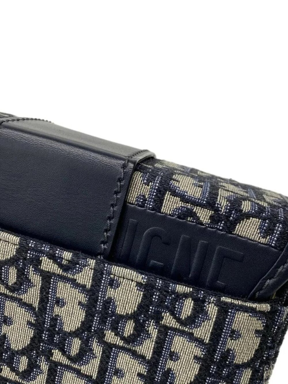 DIOR/ChristianDior 30 Montaigne Box Bag - Cream Navy Jacquard Leather - Picture 15 of 16